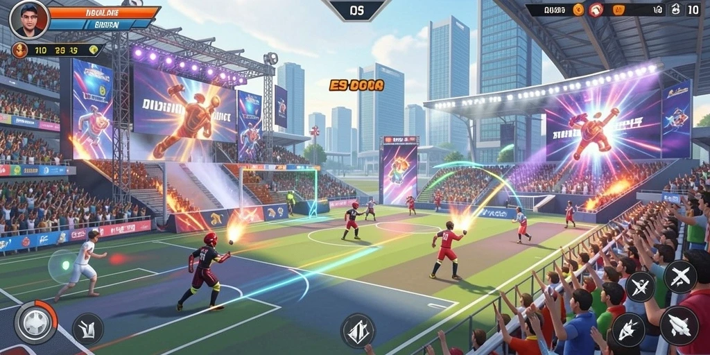 Screenshot saat pemain berkompetisi dalam mode multiplayer.