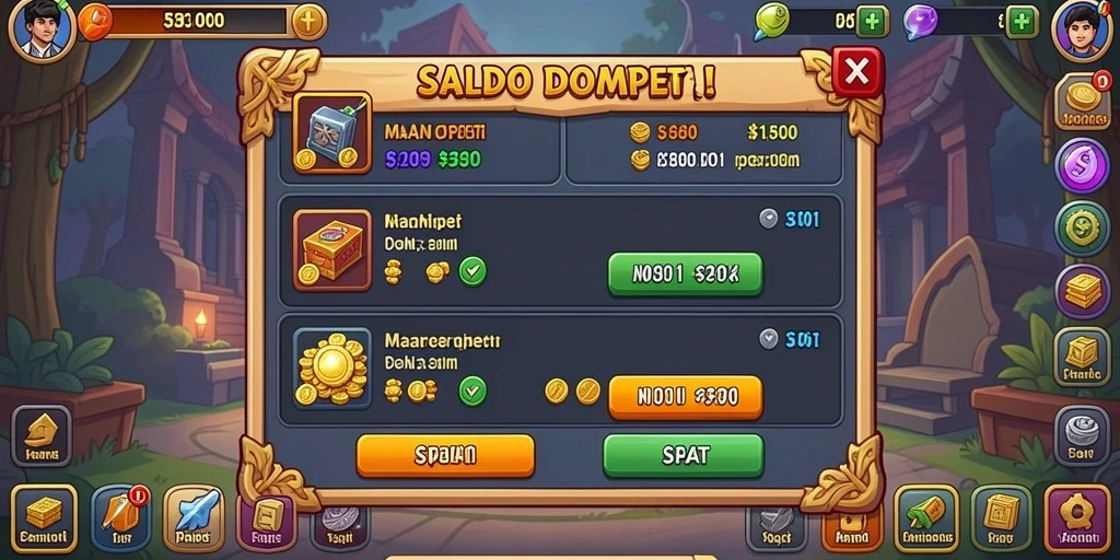 Fitur turnamen yang menambah keseruan bermain.